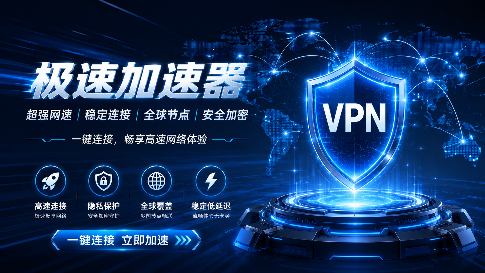 极光加速器选择线路节点示意图